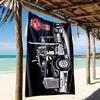 1PC Truck Driver Beach Towel, Polyester Quick Dry Towel, Lightweight & Soft for Swimming & Travel, Unisex, Ideal for Beach, Surf
