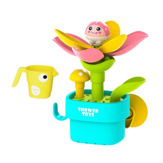 Retractable Bath Toy with Water Spray & Spinning Wheels Child Shower Play Set