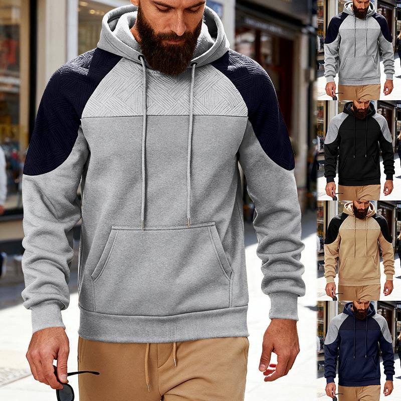 Men's Loose Fit Hoodie with Pattern for Outdoor Casual Wear and Commuting