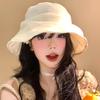 Women'S Summer  Organza Fisherman Hat Stylish And Versatile Sun Hat Outdoor Hat
