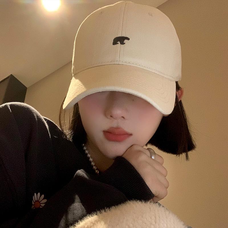 Neue japanische vielseitige bestickte Baseballkappe für Damen mit großem Kopfumfang, breiter Hut, weiche Oberseite, Baseballkappe mit kleiner, tiefer Oberseite