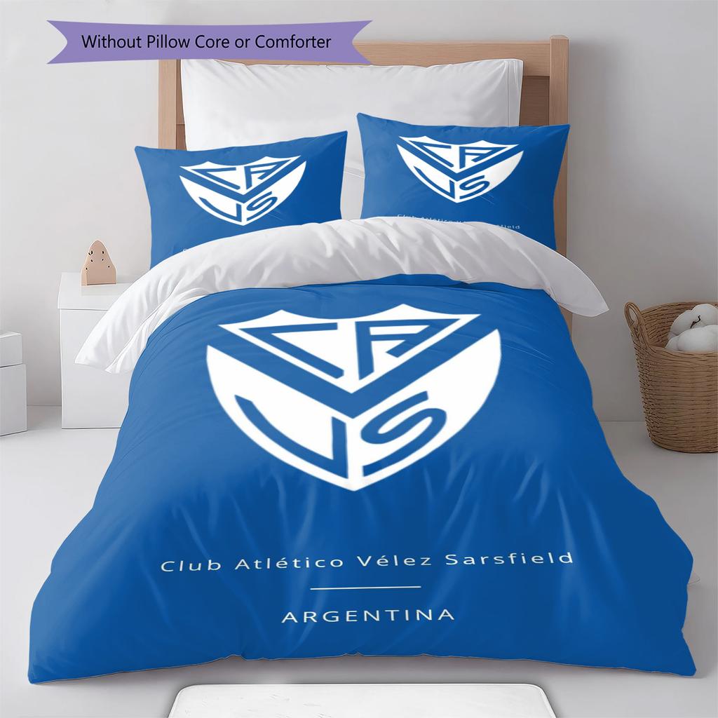Velez Sarsfield Pattern Bedding Set Quilt Cover Pillowcase Home Decor Gift (1 * duvet cover + 2 * pillowcase, without core)