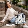 Bohemian Moon Tree Pattern Casual Tote Bag Portable Reusable Shopping Bag for Daily Use