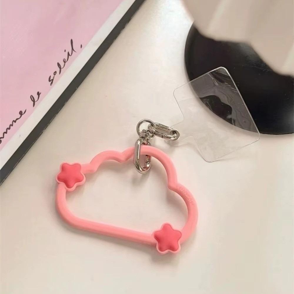 INS Silicone Phone Lanyard Strap Anti-Lost Cartoon Wrist Phone Strap Clouds Shape Expanded Phone Case Pendant Bag Charm