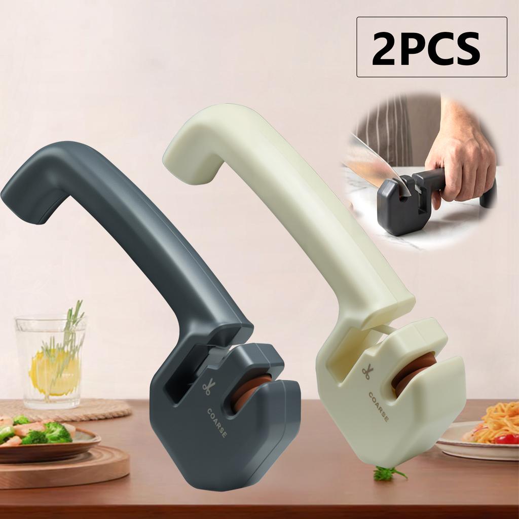 Kitchen Handheld Knife Sharpener 2 In 1 Quick Knife Scissor Sharpening Tool To Repair Restore Polish Blades Knife Sharpening