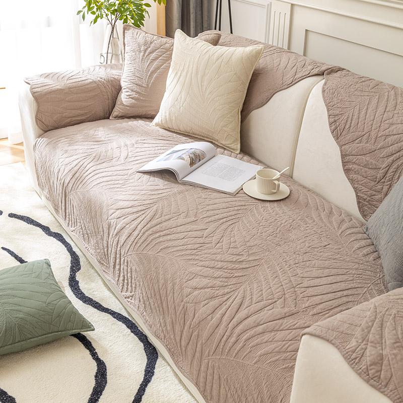 

Pink Cotton Sofa Cushion Universal In All Seasons, Simple Modern Fabric Non-Slip Solid Wood Quilting Mat, Pure Cotton Cover In Summer 70*70cm