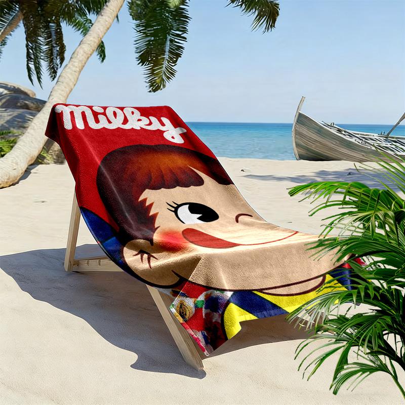 Milk Carton Girl 2D Flat Print Beach Towel, Large Soft Quick Dry Towel for Beach Camping SwimmingZSTJ0915346