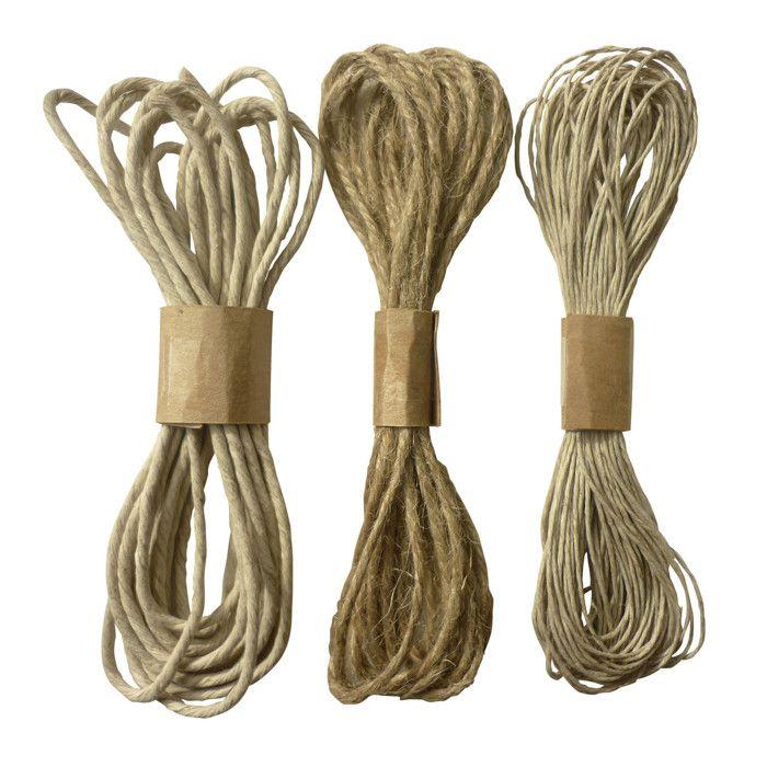 Cordon en jute naturel 3 écheveaux