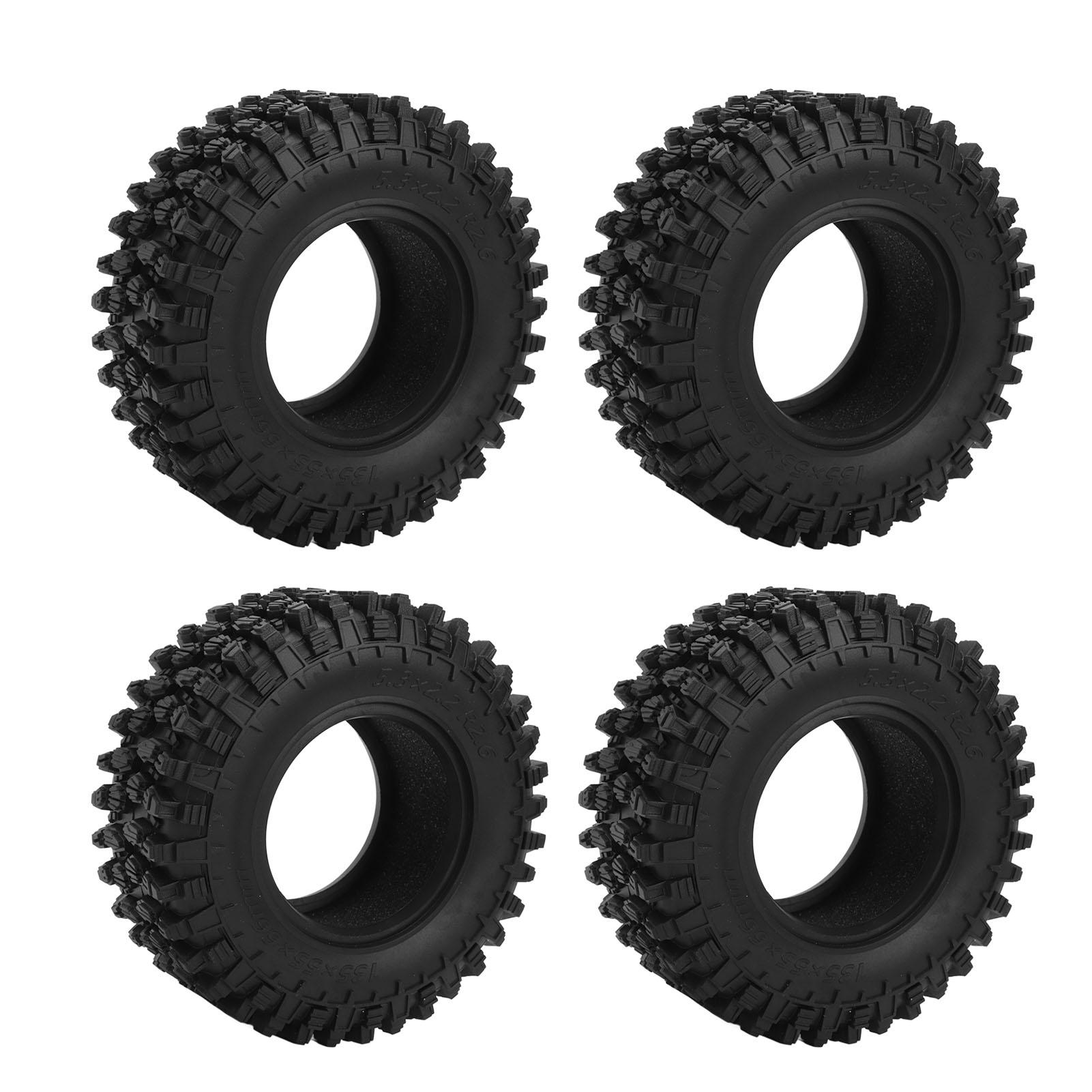 

4 шт. 2,6 дюйма Шини для RC-краулера Гумові М які Запасні Шини для Коліс RC-автомобіля для SCX10 110 RC-краулерів