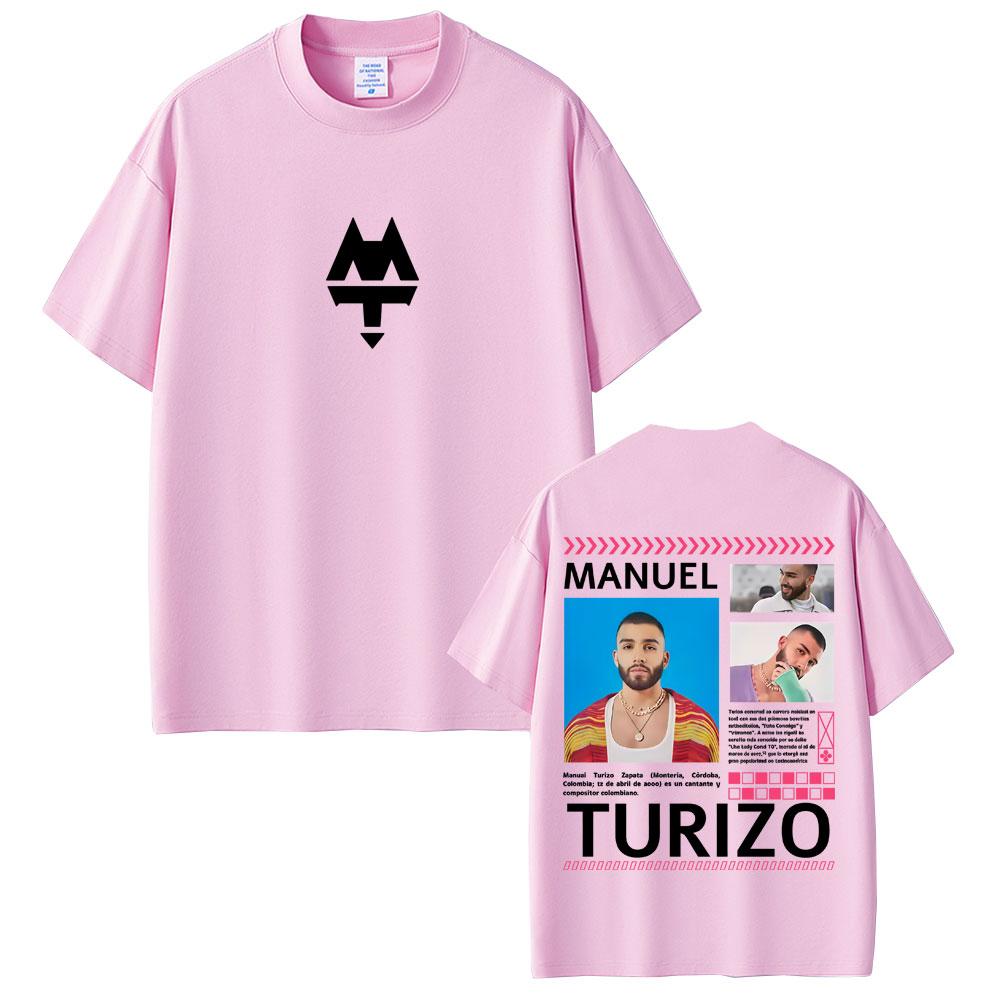 Rapper Manuel Turizo Graphic T Shirt Men Women Clothing Hip Hop Fashion Pop Music Tshirts Mens Casual Cotton Vintage Tshirt