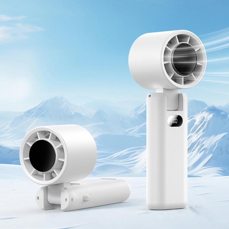 Portable Foldable Desk Fan USB Rechargeable Cordless Fan With Adjustable 5 Speed For Home Office Travel Bedroom