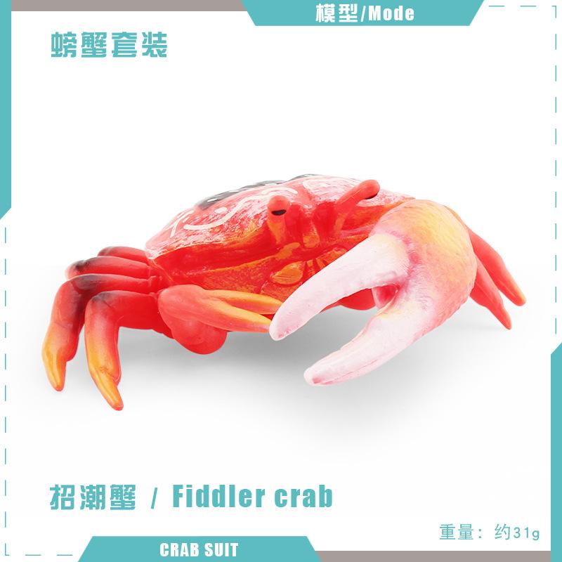 Vividly Colored Pvc Crab Model Featuring Realistic Design Perfect For Collectors And Decor Home