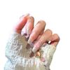 Handmade Long Floral Nail Stickers In Pure Desire Style For Ladies Xs S M L