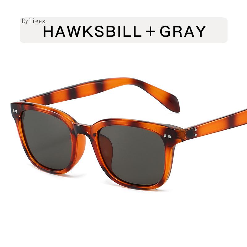 New Ins Popular Fashion Square Candy Color Sunglasses Women Blue Vintage Rivets Men Shades UV400 Gafas