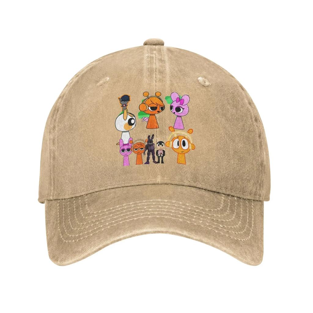 Unisex Cute Sprunki Caps Outfits Baseball Caps Fashion Funny Game Trucker Hats Adjustable MZ013