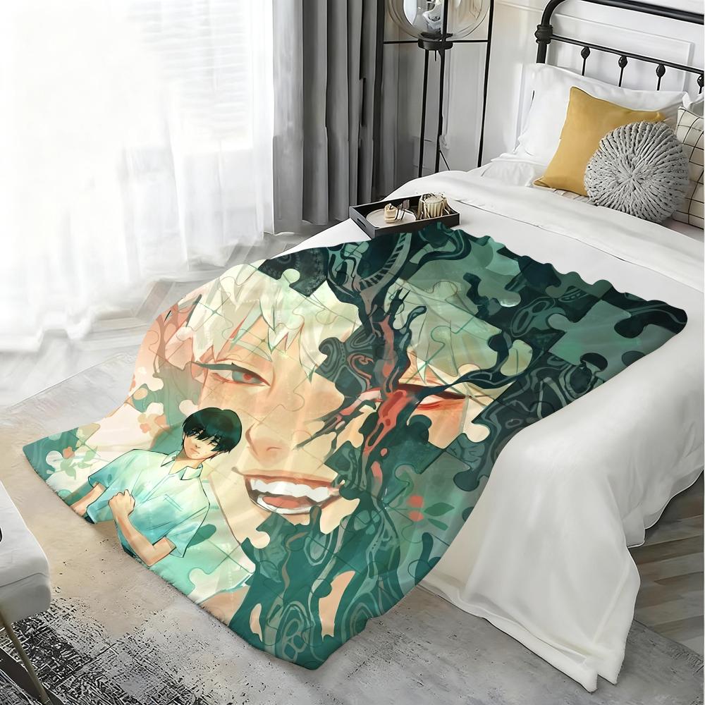 The Summer Hikaru Died Throw Soft Flannel Blanket Warm Knee Skin-Friendly Throw for Sofa Office Bed Traveling Winter Oversize