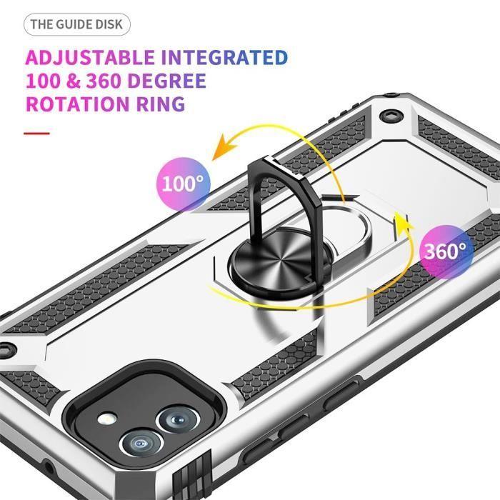 Coque de protection - Samsung - Galaxy A05 - Argenté - 2 Verres Trempés - Antichoc 360°