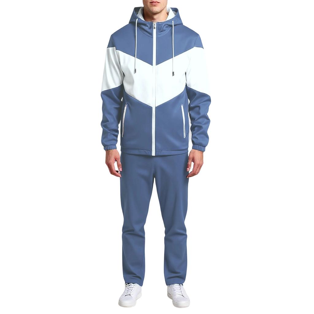 Men's  Leisure  Sports  Hooded Hood  Coat  Trousers  Set