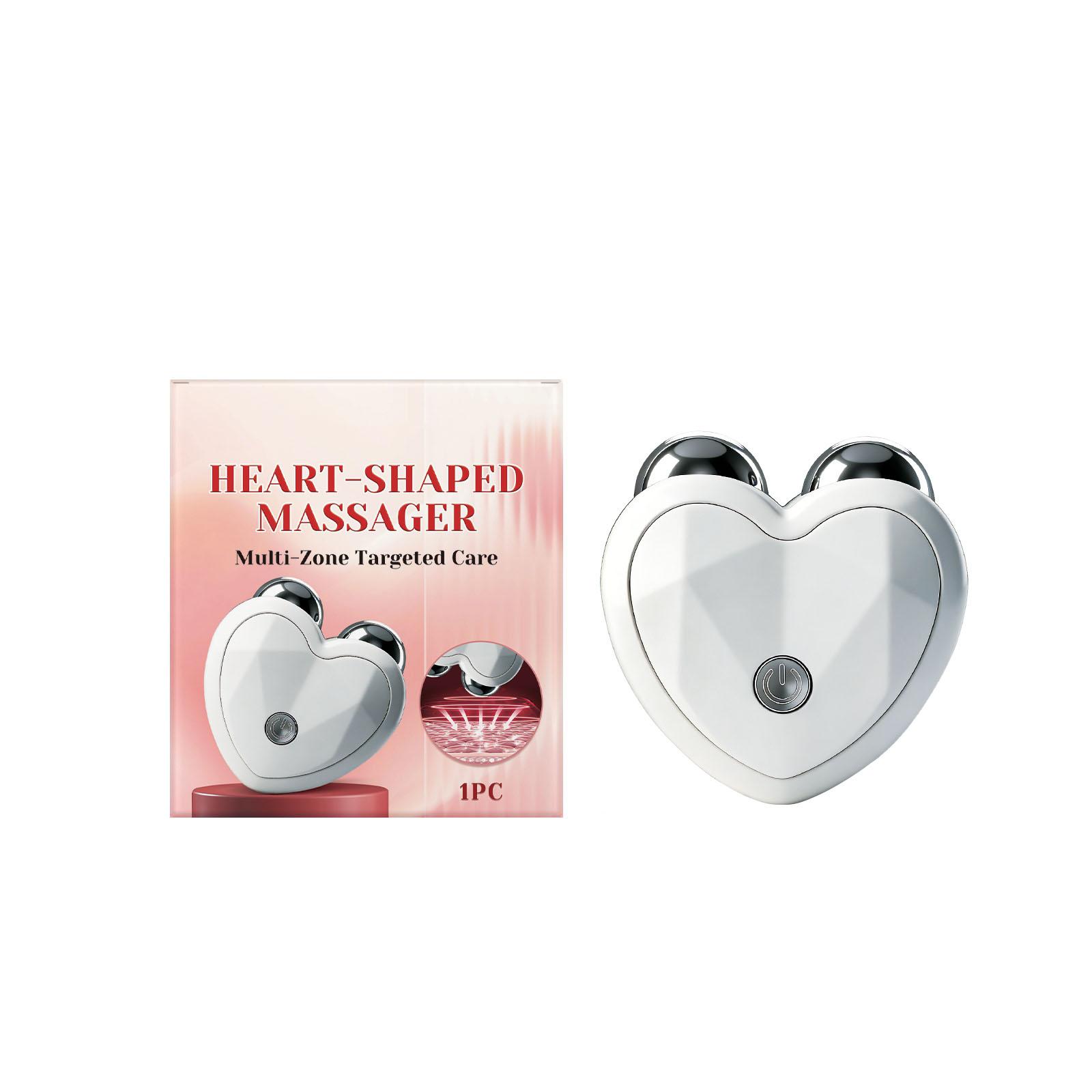Heart-shaped Facial Care Device Provides Gentle Care For The Facial Skin, Enhancing Its Suppleness And Moisture, белый