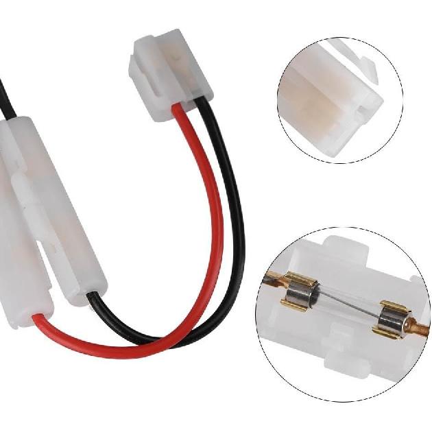 12V-14V 20A Male Plug Power Cable Cord for Mobile Radio, T-Shape Cigarette Lighter Adapter with Dual & High-Temp 105°C Wire for Car Radio