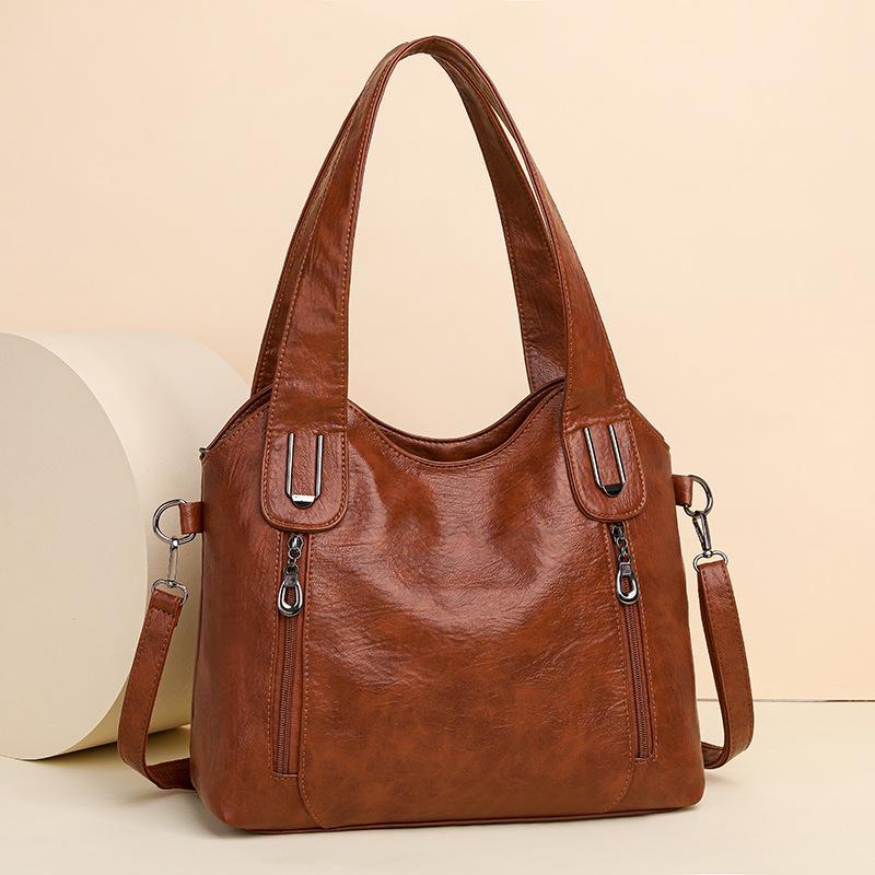 2026 Fashionable Women s Large Capacity Tote: Casual Handbag & Shoulder Messenger Bag светло-коричневого