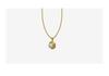 French Retro Titanium Steel 18K Gold-Plated Pendant Necklace with Imitation Pearl