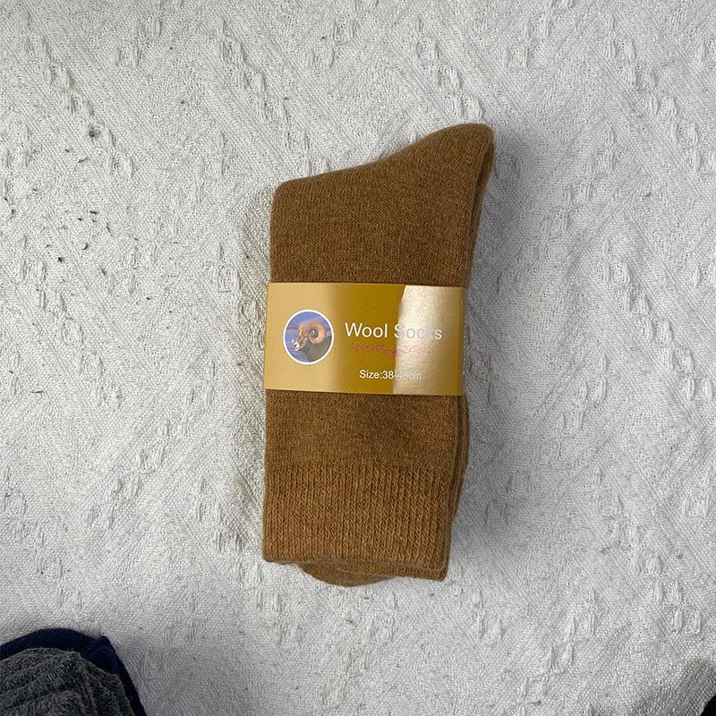 Dicke Wollsocken, Herren-Wadenlange Socken für Herbst- und Winterwärme, Verdickte Lange Strümpfe und Herren-Lange Socken mit flauschigen Schlingen im Winter