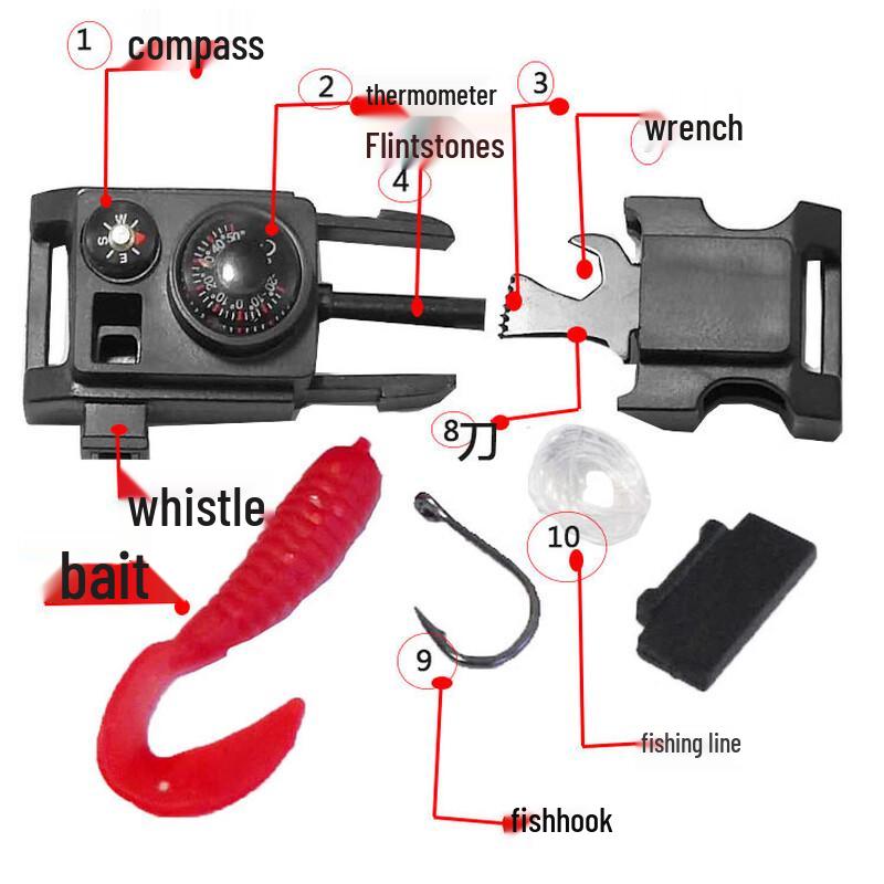 Multifunction Survival Paracord Bracelet