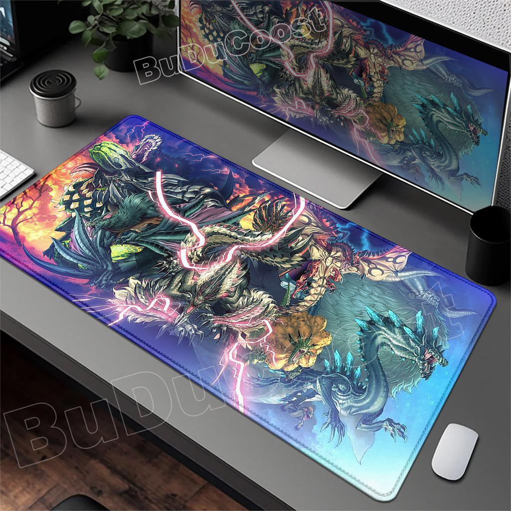 HD Printing MousePad Game Monster Hunter Wilds Mouse Pad Natural Rubber Keyboard Mat Office Desk Mat Computer Gaming Accessories