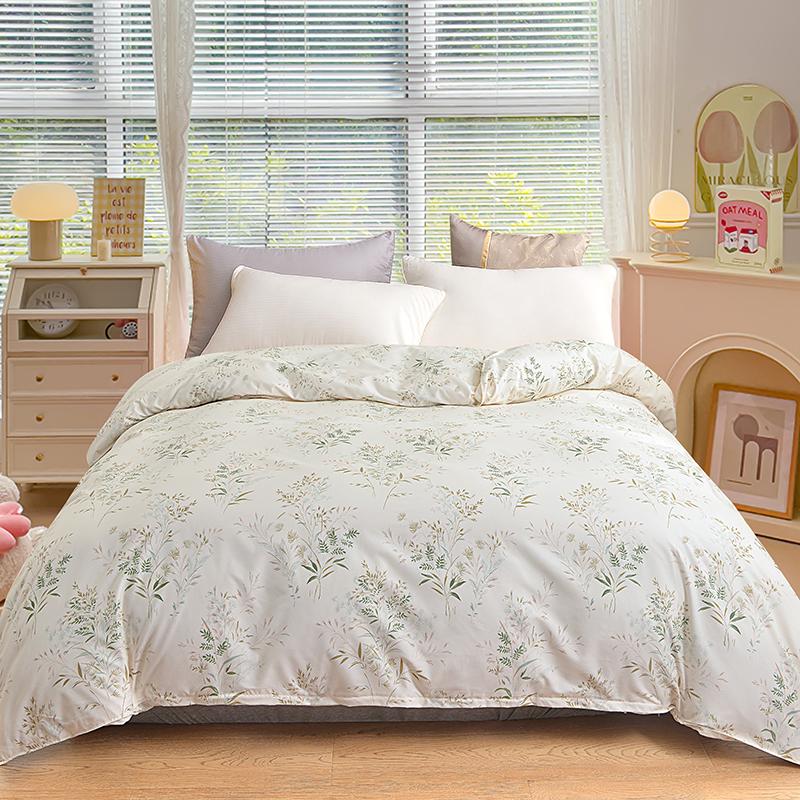 Luxury Floral Patterns Comforter Cover 1Pc Quilt Cover Skin-friendly Breathable Soft Duvet Cover with Zipper Queen Size Bedding