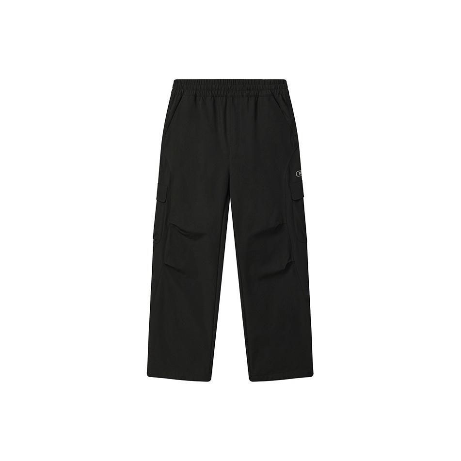 Fila Original Fashion Classic Retro Loose Woven Casual Pants Men Pants Black F11M549802FBK