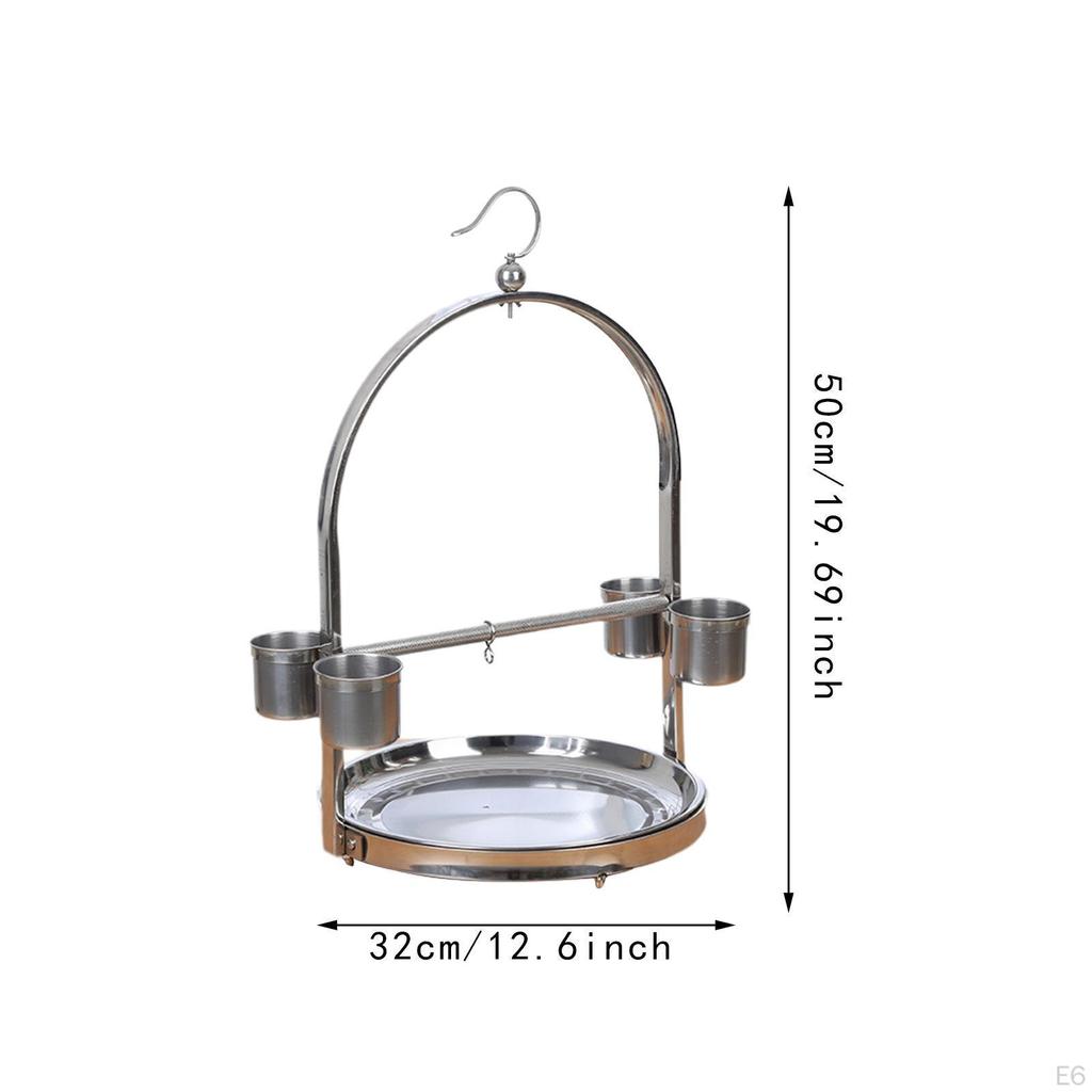Bird Cage Parrot Playstand Stand Tabletop for Lovebird Cockatiels Budgie