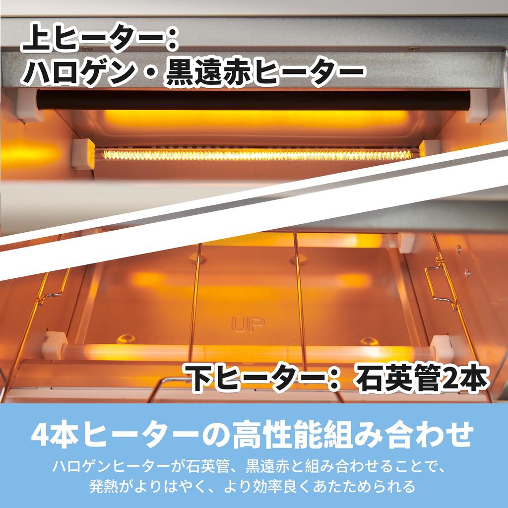 Toaster Oven Toaster 4 Pieces Color Screen Hot 14L 1400W 13 Menu 30 Minute Timer Microcomputer Type Compact Retro Ivory COMFEE' [With Air] CF-AC141-AY