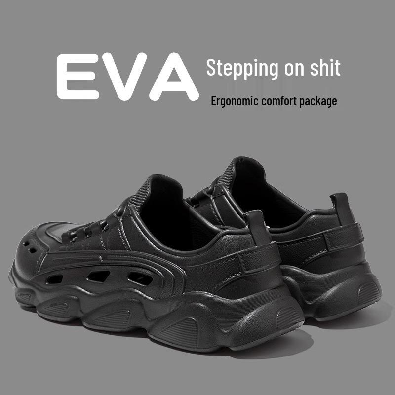 Spring/Summer Couple's One-Piece EVA Shoes: Comfortable, Casual, Puff Design, Non-Slip Sole.