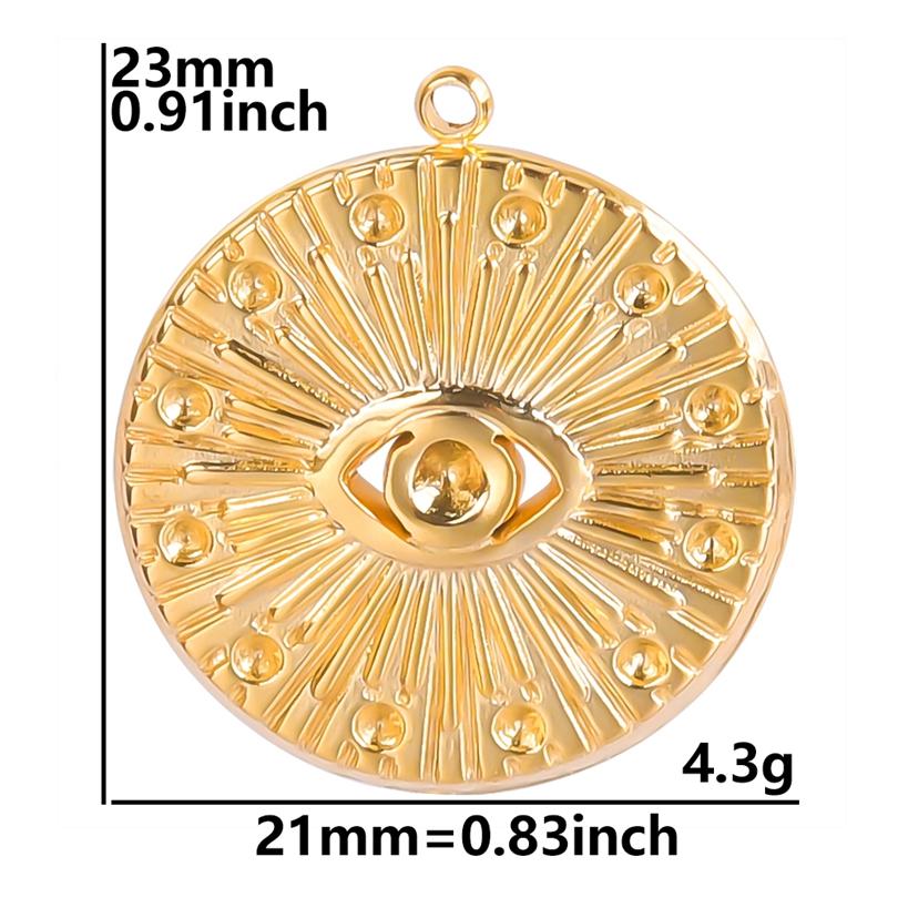 6pcs Sun Moon Stainless Steel Charms For Jewelry Making Bulk Flower Pendant Charm Gold Color Breloque Acier Inoxydable Pendant