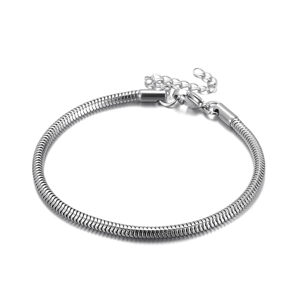 Kalen 3mm Snake Chain Bracelets Men's Women's Rock Cool Boys Girls Round Link Jewelry Fashion Trend Gold Color Accessories Gift