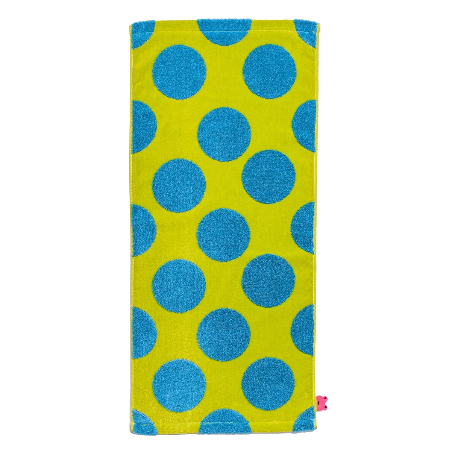 

Nishikawa Atsuko Matano Face Towel 34X75cm Washable No Twist Yarn Used Green MT6605 Frog Polka Dot