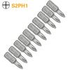 1 Inch PH0 PH1 PH2 PH3 Phillips Screwdriver Bit Set S2 Steel 1/4 Inch 6.35mm Hex Shank Electric Screwdriver Bits For Power Tools