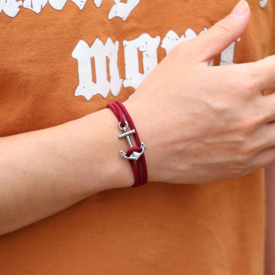 Marine Style Men Anchor Bracelet Handmade  Adjustable Nautical Wrap Braslet Unfading 3mm Thin String Braclet Homme Pulseria