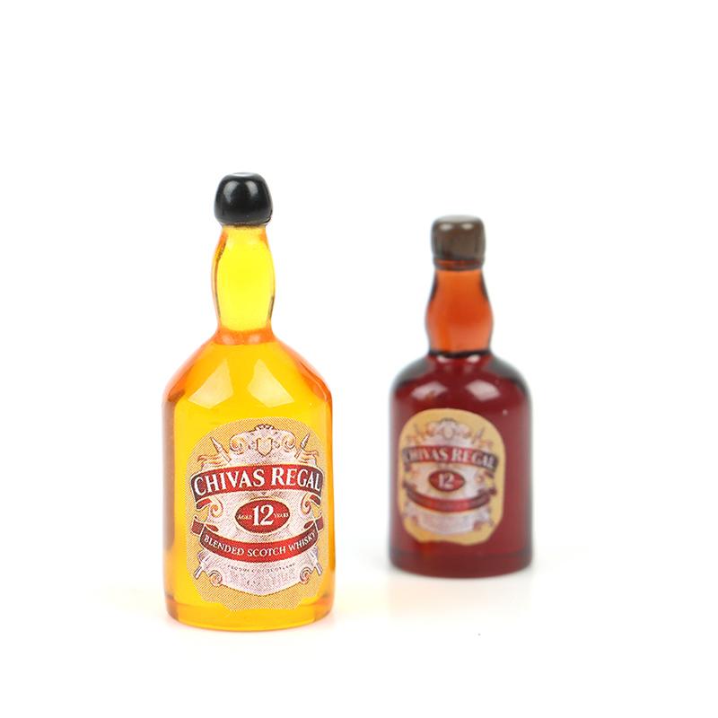 10Pcs Mini Wine Bottles Model Dollhouse Miniature 1:12 For Doll House Decoration