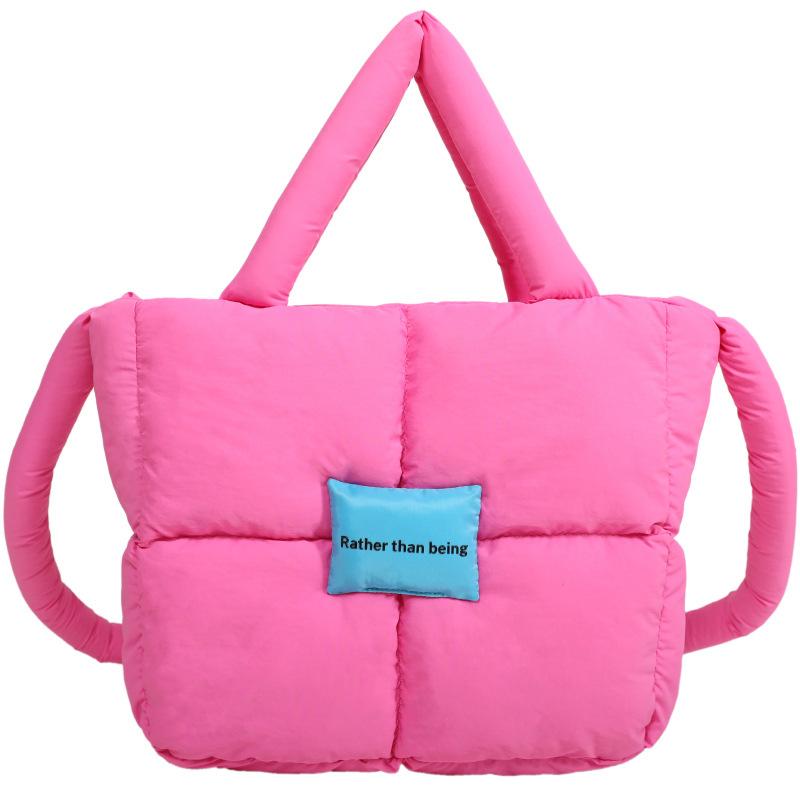 

Bags fall and winter new shoulder bags large capacity commuter tote bags women s padded down bags underarm bags