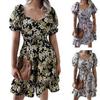 2025 European Women's Summer Pleated Irregular Long Beach Dress