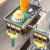 Kitchen sink faucet storage rack Versatile Faucet Drain Organizer Kitchen Sink Sponge Holder Faucet Storage Basket For Desktop