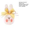 Easter Bunny Tabletop Ornament Cute Plush Rabbit Decorations with Bow Soft Fabric Table Accent for Living Room Bedroom Office