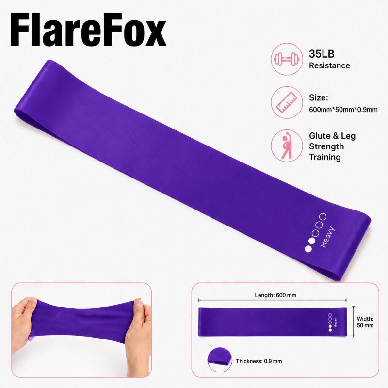 FlareFox Hip Resistance Bands Fitness Set Strength Agility Training Rehabilitation Muscle Exercises Yoga Home Gym Equipment 3