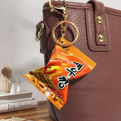 Simulation Koreanischer Snack Schlüsselanhänger Handy Mini Snack Anhänger Autoschlüsselanhänger Rucksackanhänger Dekoration Schmuck Geschenk