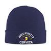 Necesito Cerveza Funny Spanish Beer Merch Winter Warm Rib Knit Cuffed Beanie For Unisex Skull Knitted Hat Cap  Bonnet Knit Hat