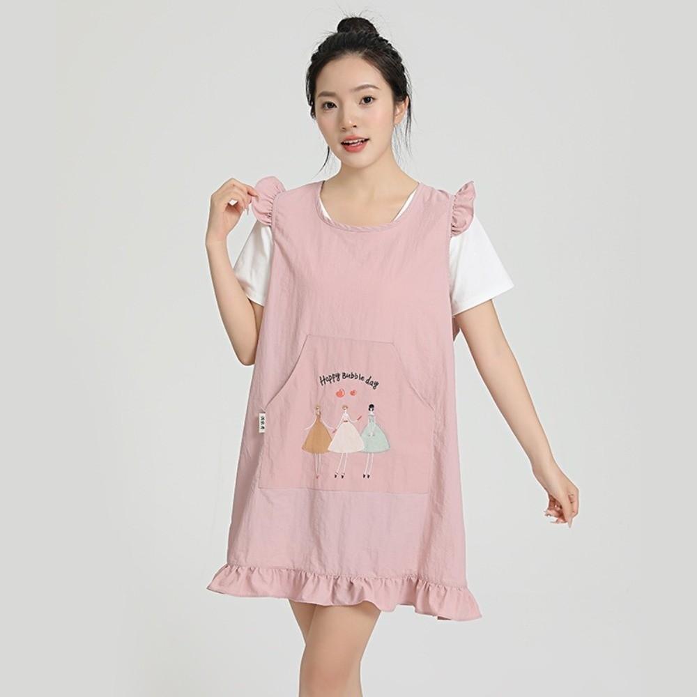 Soft Vest Style Apron Breathable Kitchen Apron Coffee House Uniform Waterproof Apron  Restaurant