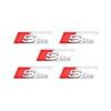 For  qwe12 3D Aluminum SLINE RS Badge Car Steering Wheel Sticker Auto Emblem Accessories TT RS3 RS4 RS5 RS6 RS7 RS8 Quattro SLINE