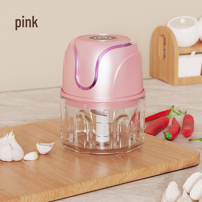 Compact Wireless Electric Garlic and Meat Grinder - Baby Food Maker & Multifunctional Food Processor